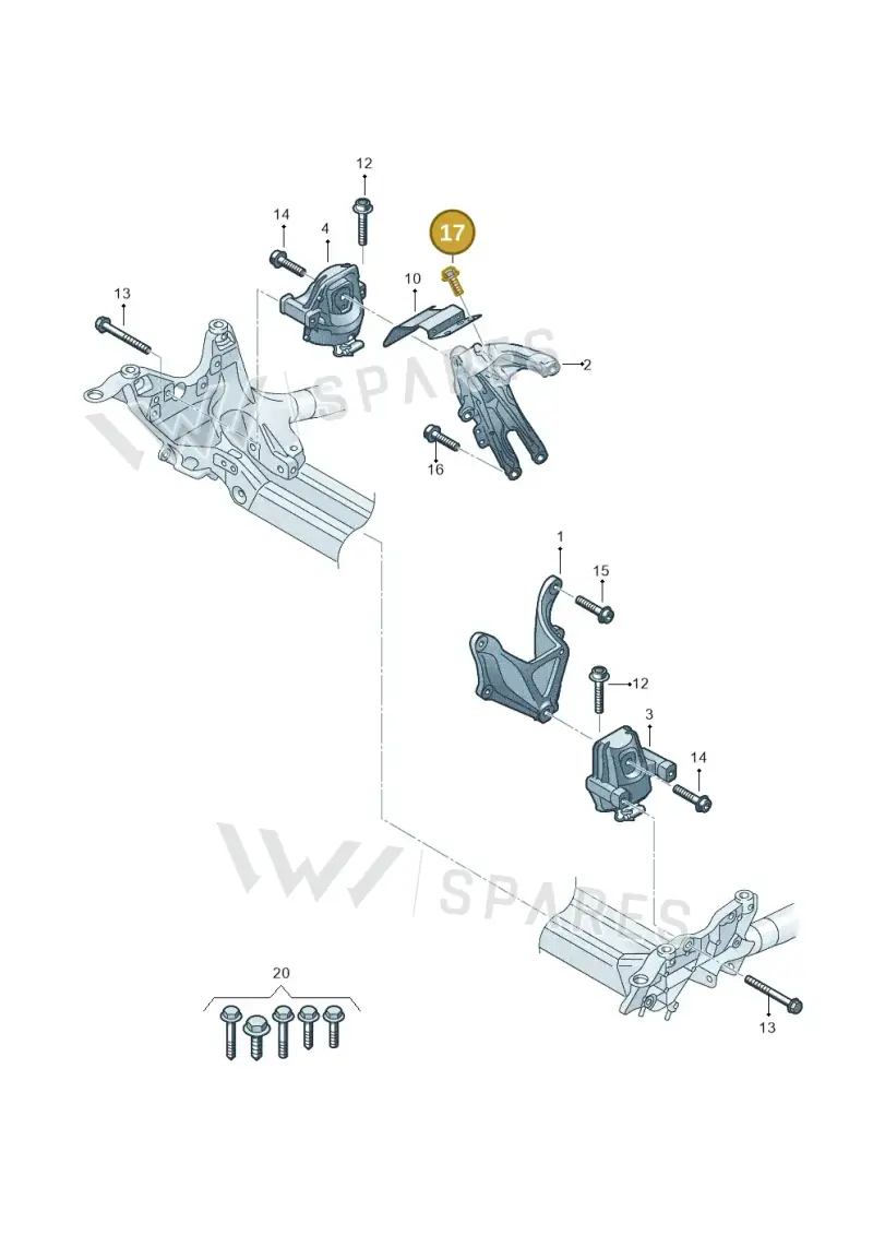 N90724602 — Audi A4 2.0 (2015-2019) diagram 849199100, position 17