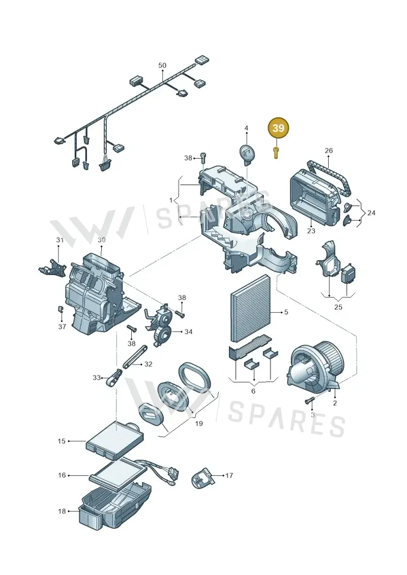 N90729002 — Audi A1 Sportback (2014-2018) diagram 773819100, position 39