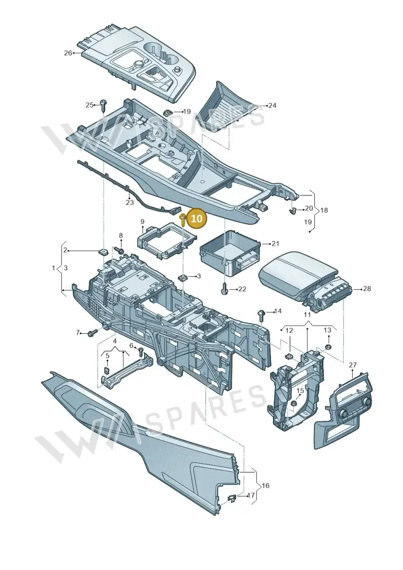 N90729003 — Audi Q7 qu. 3.0 TDI (2015-2019) diagram 859863500, position 10