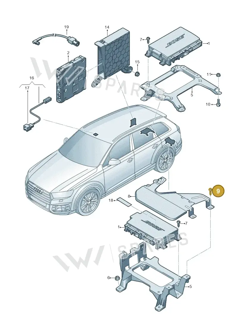 N90731503 — Audi Q7 qu. 3.0 TDI (2015-2019) diagram 859035040, position 9