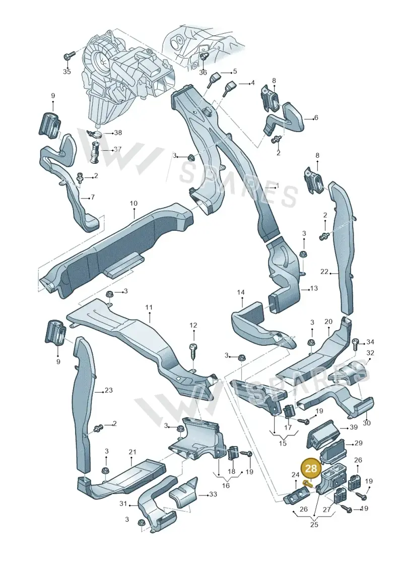 N90735701 — Audi Q7 qu. 3.0 TDI (2009-2015) diagram 493820150, position 28