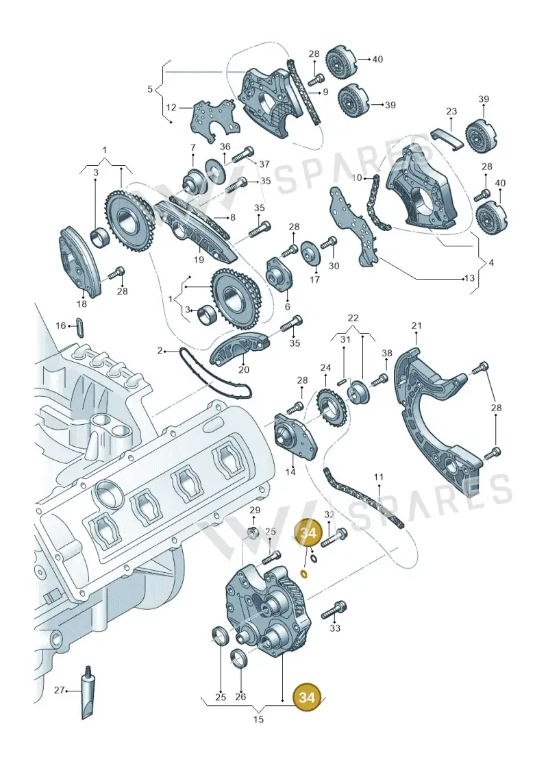 N90740801 — Audi RS4 Av. qu. 4.2 (2012-2015) diagram 750109200, position 34