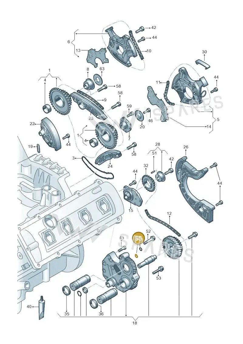 N90740801 — Audi RS5 Cabrio (2012-2015) diagram 759109300, position 55