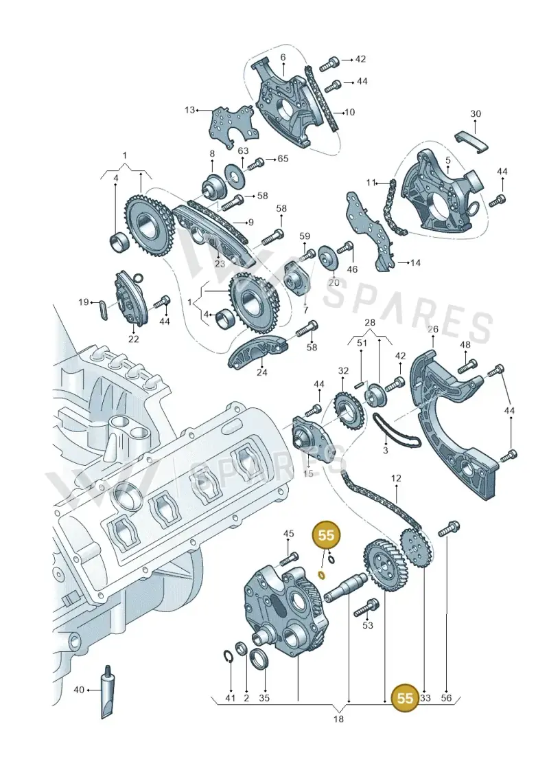 N90740801 — Audi R8 Spyder (2015-2024) diagram 872109300, position 55