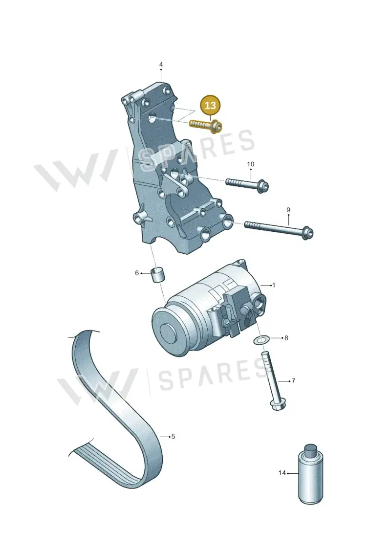 N90752902 — Audi A4/S4 Cabrio./qu. (2002-2006) diagram 249260100, position 13