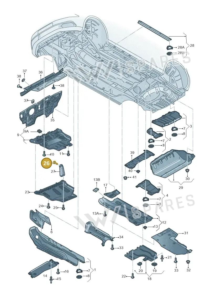N90755902 — Audi A3 Sportback (2016-2020) diagram 890825000, position 26