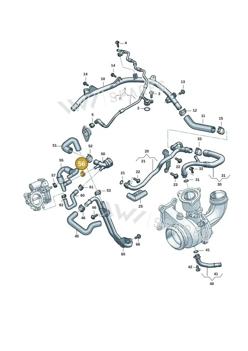 N90770201 — Audi A5 Limo 2.0 (2024-) diagram 06r121005, position 56