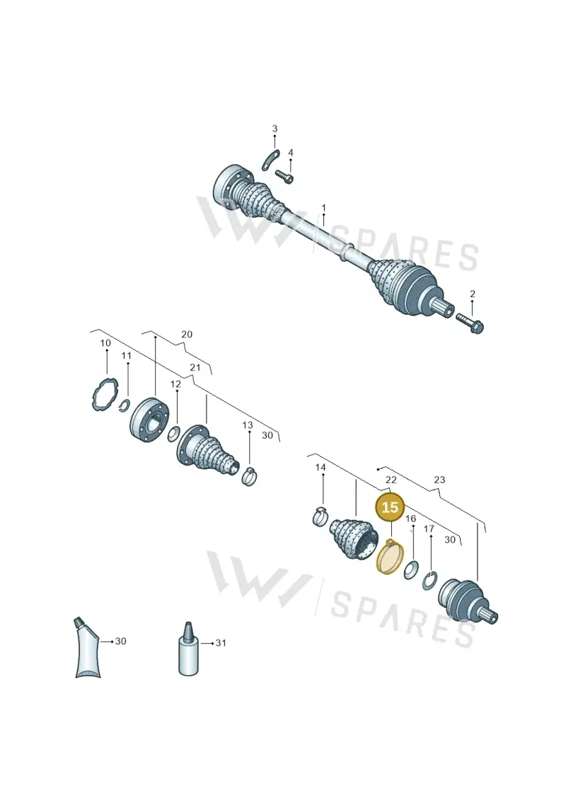 N90772401 — Audi RSQ3 qu. 2.5 (2013-2018) diagram 656501100, position 15