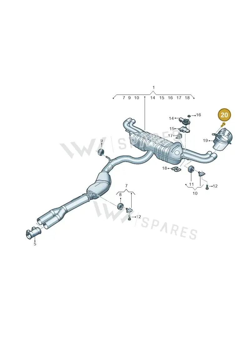 N90775001 — Audi A3 Sportback (2019-2021) diagram 596253880, position 20