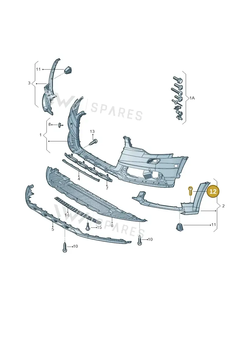 N90775801 — Audi A6 Av. qu. 3.0 (2012-2018) diagram 738807100, position 12