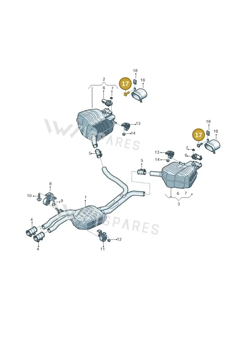 N90775801 — Audi RS6 Avant (2013-2018) diagram 758253950, position 17