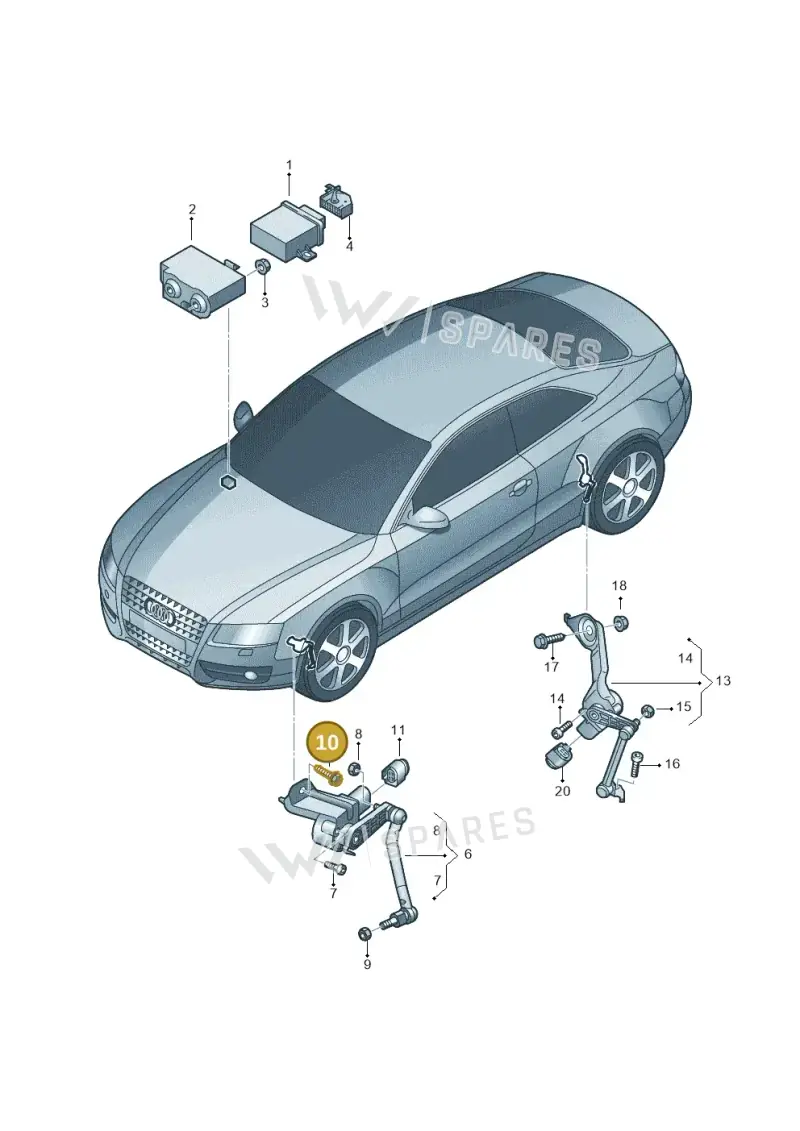 N90784702 — Audi A5 Sportback (2011-2017) diagram 620941250, position 10