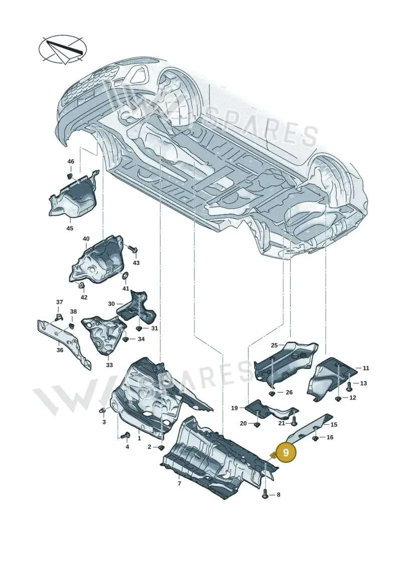 N90796502 — Audi A5 Limo 2.0 (2024-) diagram 8wk804000, position 9