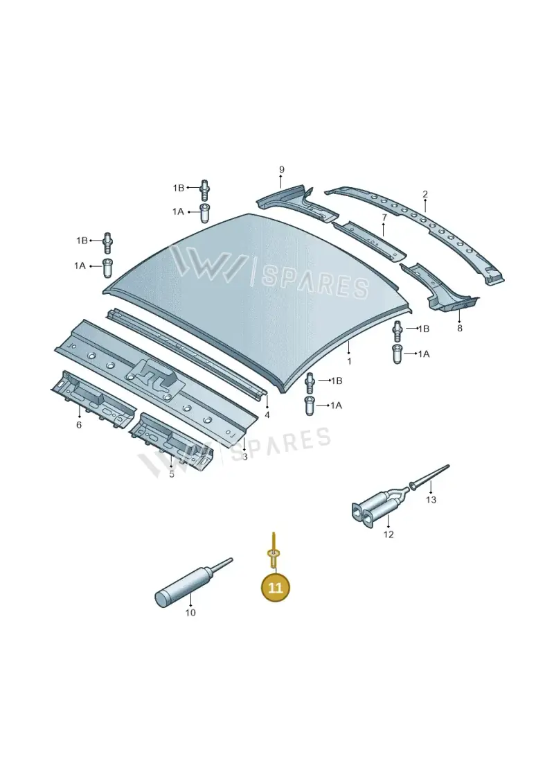 N90797901 — Audi TT Coupe/Roadster (2002-2006) diagram 229817100, position 11