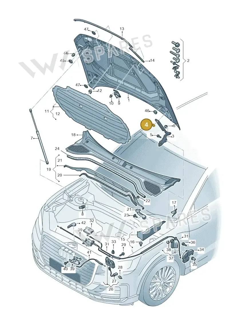 N90798808 — Audi Q2 2.0 TDI (2016-2018) diagram 803823000, position 4