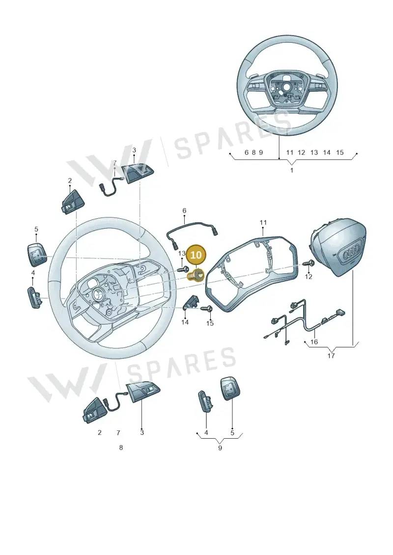 N90799102 — Audi Q6 e-tron (2023-) diagram 89a419000, position 10