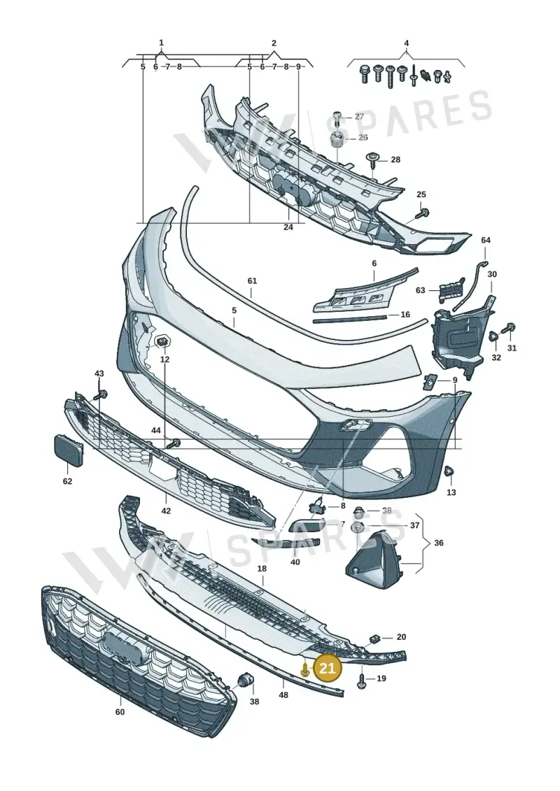 N90808203 — Audi A5 Avant 2.0 (2024-) diagram 8wk807100, position 21
