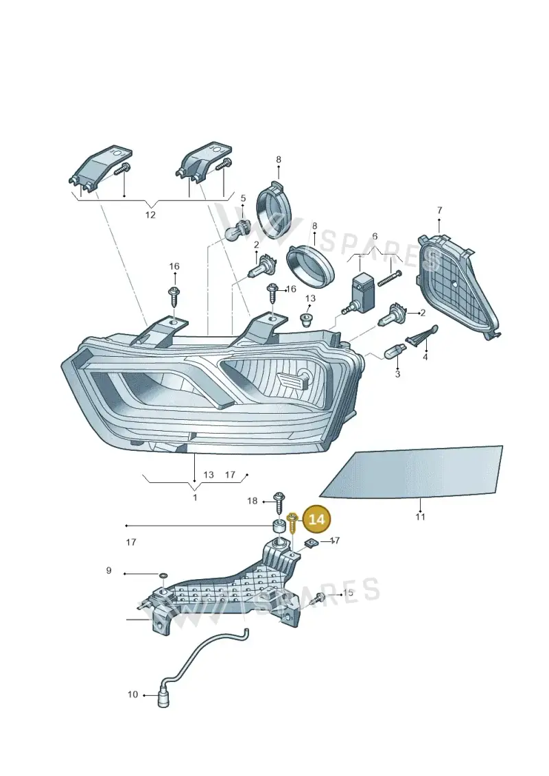 N90808503 — Audi Q3 1.4 (2012-2016) diagram 728941000, position 14