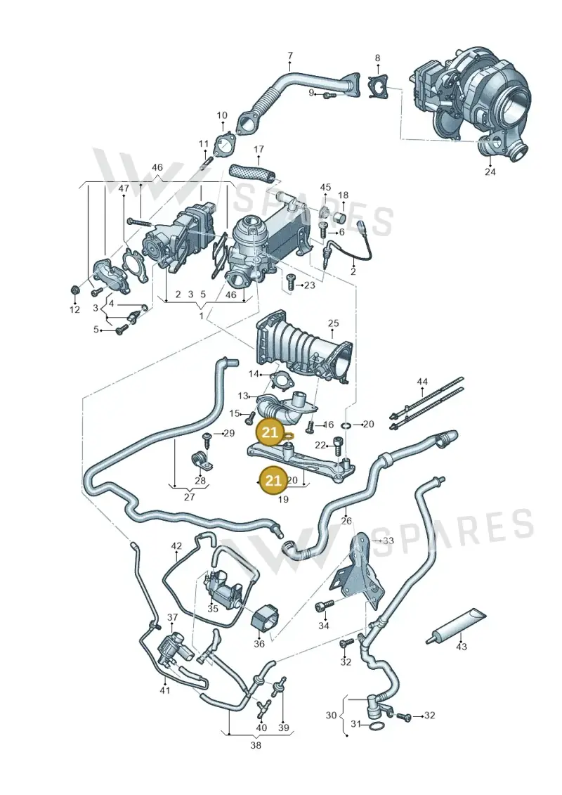 N90809102 — Audi A6 2.0 (2018-) diagram 838131400, position 21