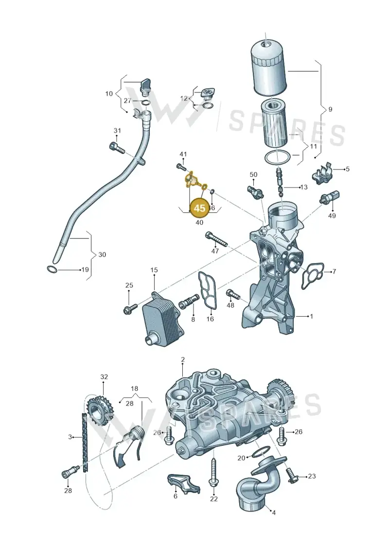 N90809103 — Audi Q8 Quattro 3,0 (2018-) diagram 849115015, position 45