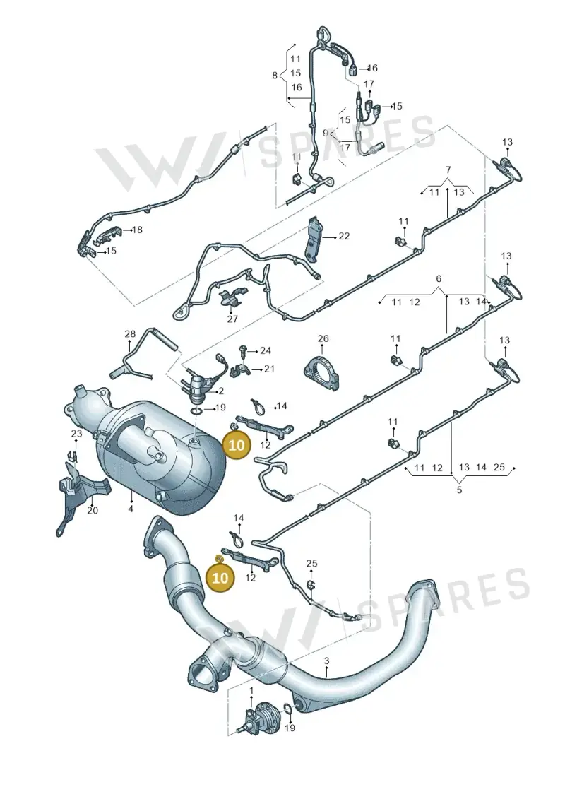 N90809802 — Audi A8L qu. 3.0 TDI (2013-2018) diagram 771201140, position 10