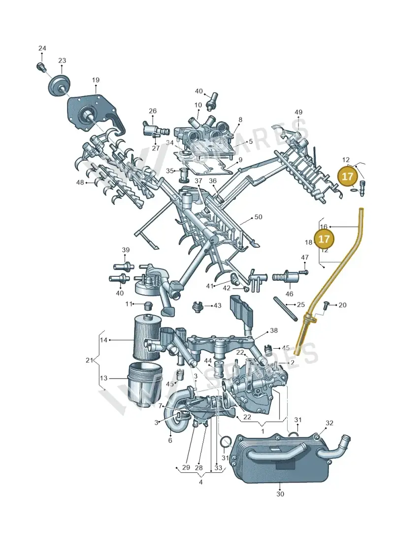 N90813802 — Audi A7 Sportback (2014-2018) diagram 717115100, position 17