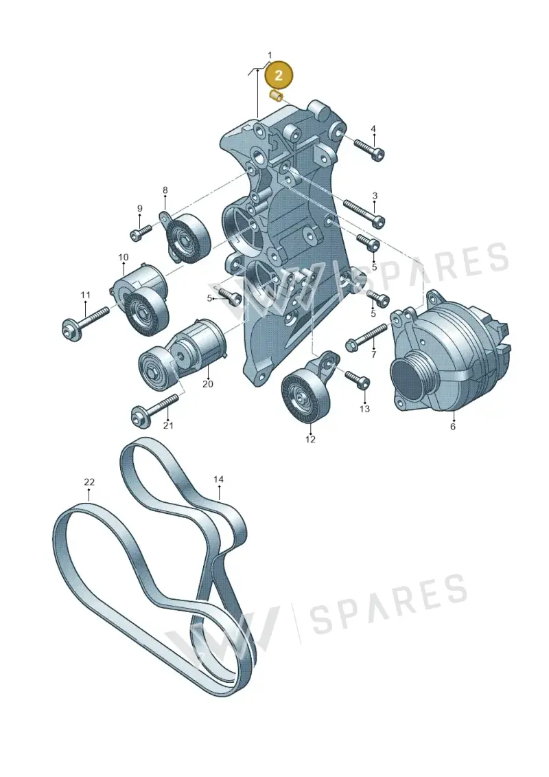N90820801 — Audi RS3 Sportback (2015-2016) diagram 676903200, position 2