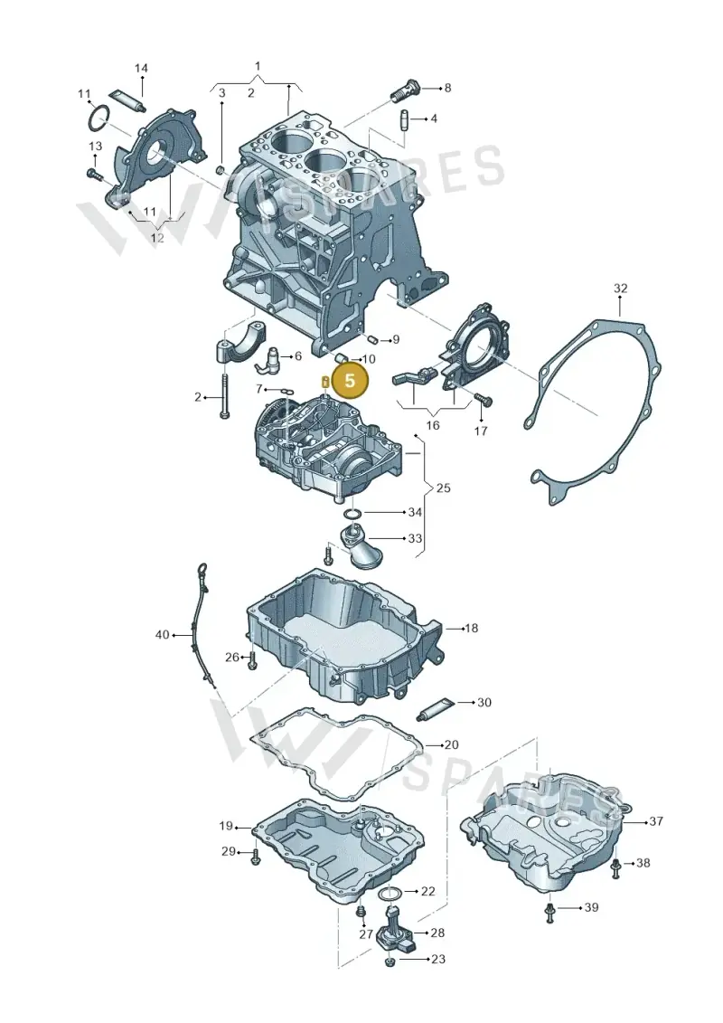 N90820801 — Audi A1 Sportback (2014-2018) diagram 792103500, position 5