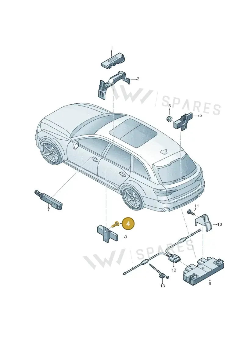 N90829803 — Audi RS4 Avant (2017-) diagram 438909000, position 4