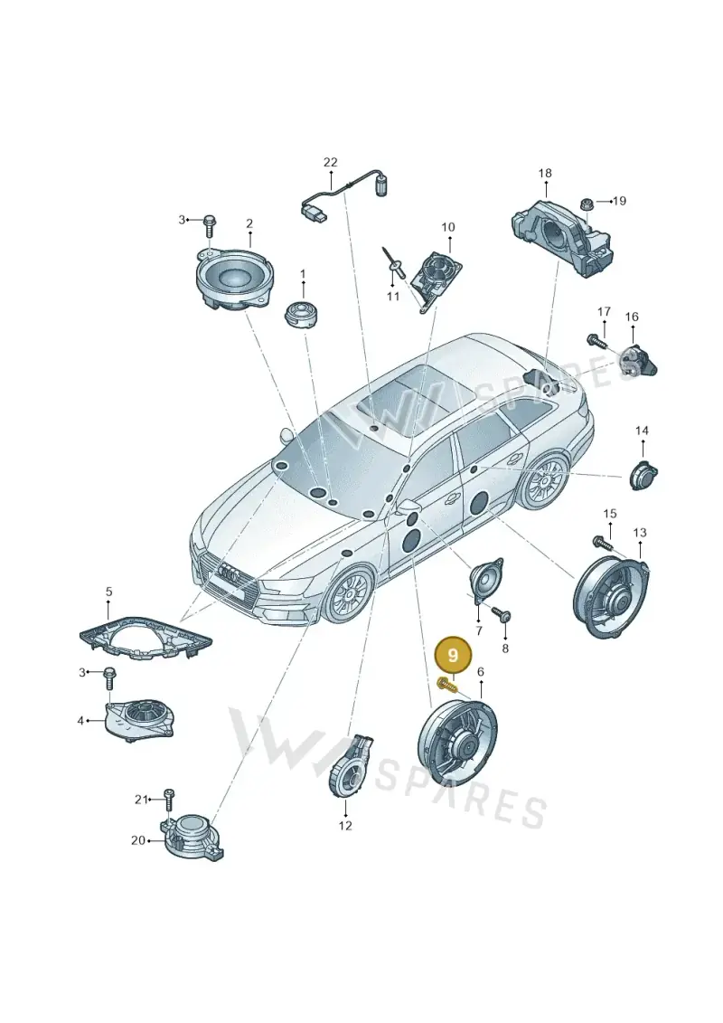 N90829803 — Audi RS4 Avant (2017-) diagram 849035360, position 9