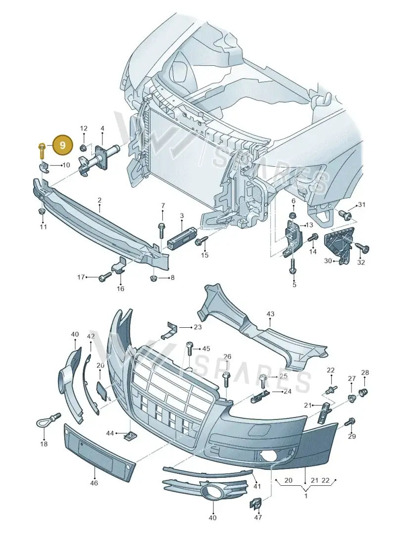 N90843202 — Audi A6/S6/Avant/qu.   05> (2004-) diagram 448807000, position 9