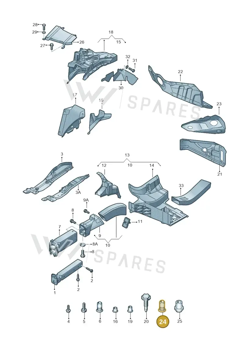 N90856802 — Audi A8L qu. 3.0 TDI (2013-2018) diagram 696805100, position 24
