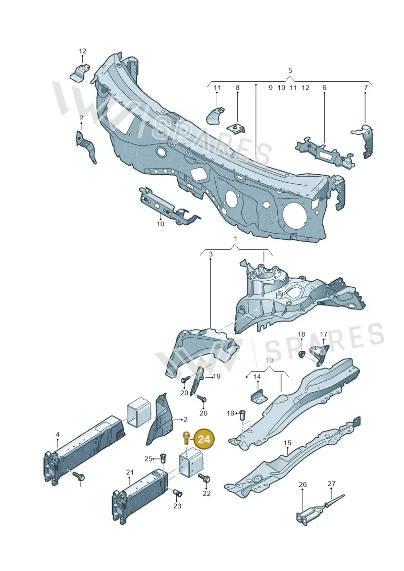 N90856802 — Audi A8L (2017-2022) diagram 838805100, position 24