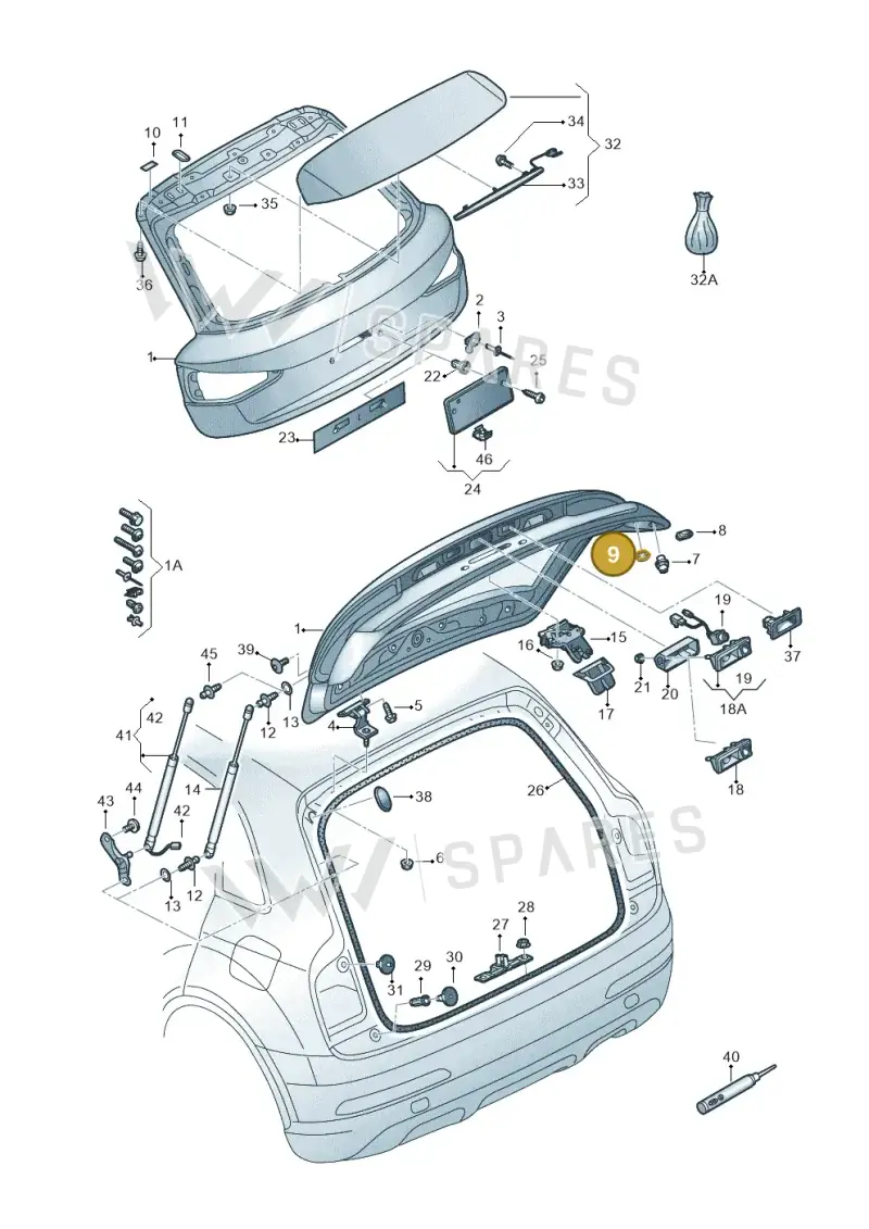 N90857202 — Audi Q3 1.4 (2016-) diagram 728827000, position 9