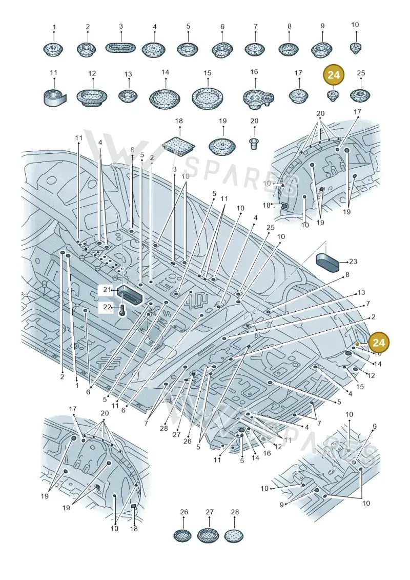 N90860901 — Audi Q7 qu. 3.0 TDI (2015-2019) diagram 859803350, position 24