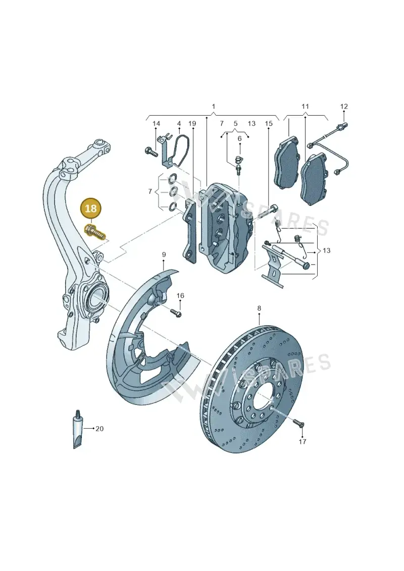 N90876802 — Audi RS4 Cabrio qu.    08> (2007-) diagram 291615550, position 18