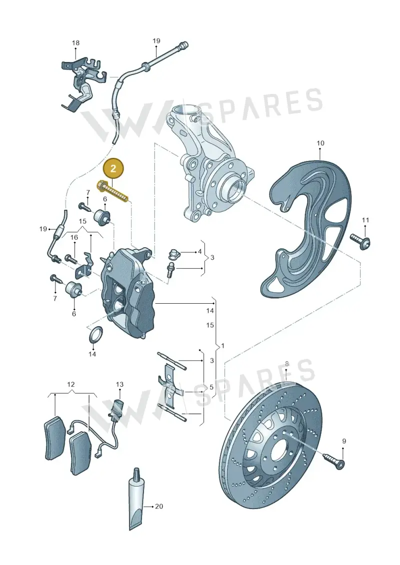 N90876802 — Audi TTRS Plus Coupe (2009-2014) diagram 676615510, position 2