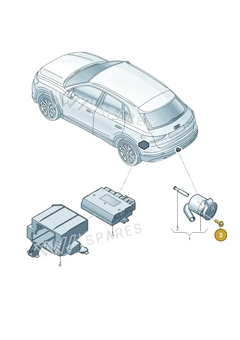 N90877702 — Audi RSQ3 Sportback (2019-2024) diagram 597945050, position 3