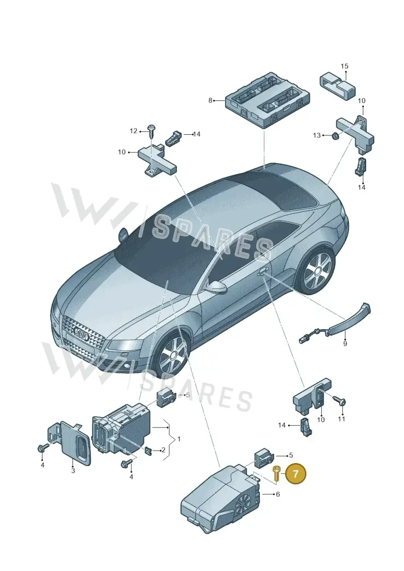 N90877702 — Audi RS5 Cabrio (2012-2015) diagram 620909000, position 7