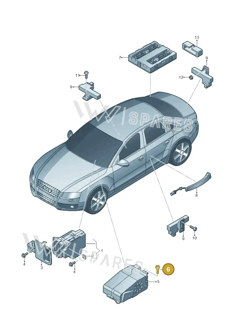 N90877702 — Audi RS4 Av. qu. 4.2 (2012-2015) diagram 736909000, position 6