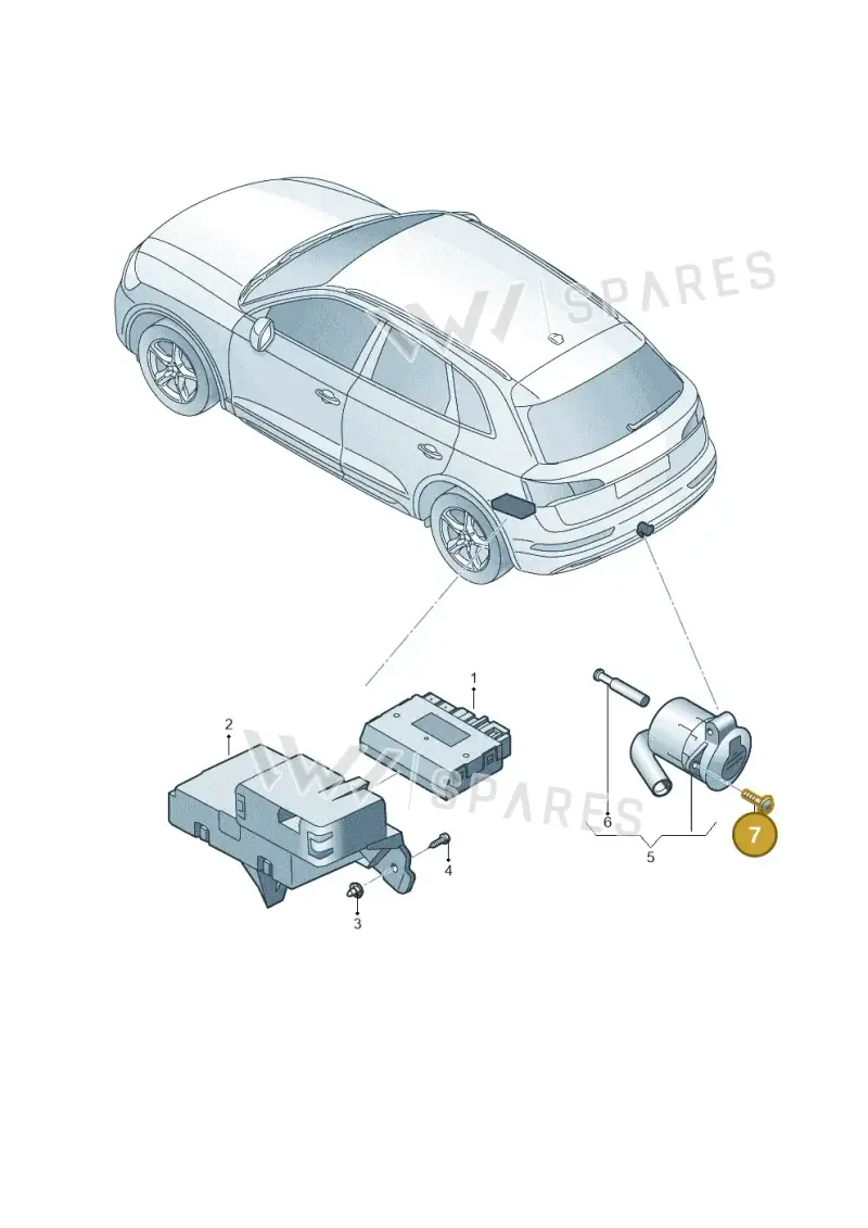 N90877702 — Audi Q5 (2016-2020) diagram 896945500, position 7