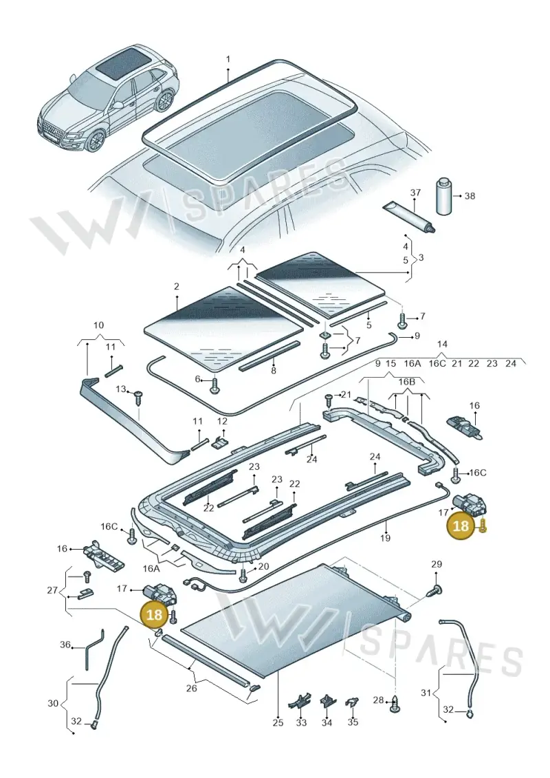 N90884801 — Audi Q5 qu. 2.0 TDI (2012-2017) diagram 647877000, position 18