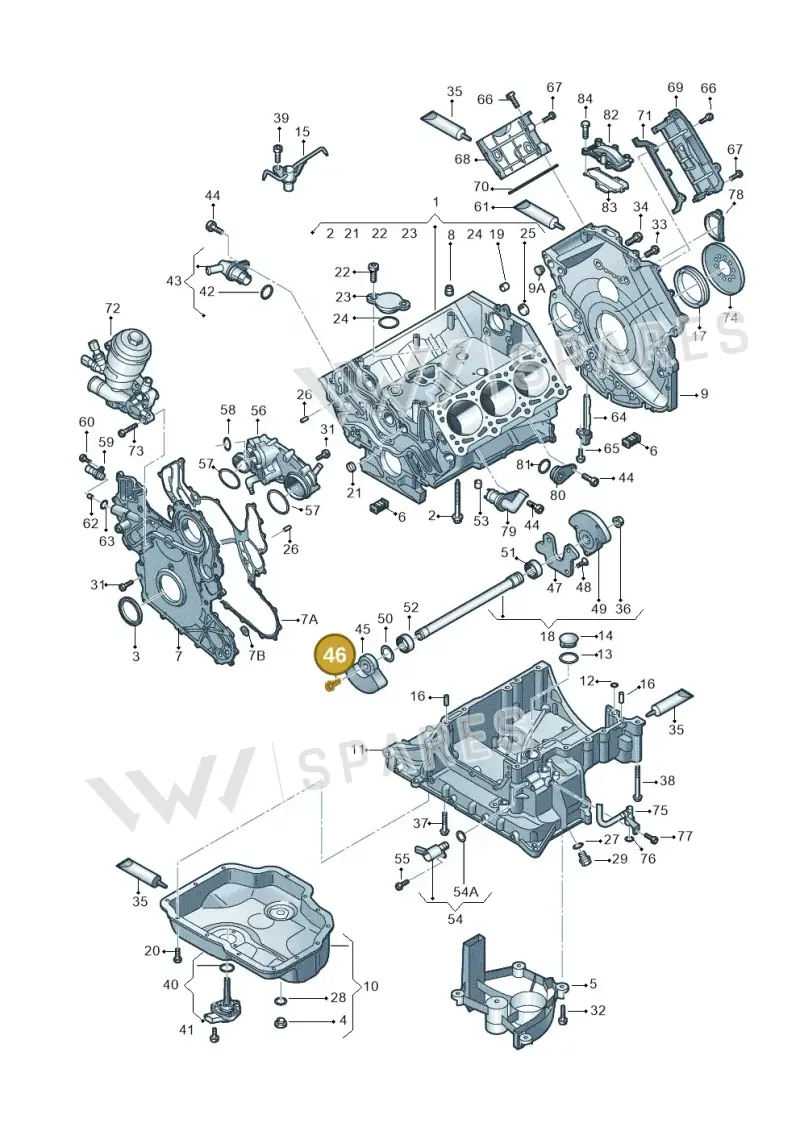 N90893202 — Audi A5 Cabrio 2.0 (2016-2018) diagram 798103540, position 46