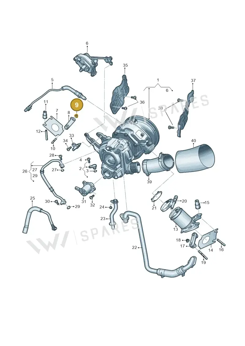 N90894601 — Audi A5 Limo 2.0 (2024-) diagram 8wk145225, position 9