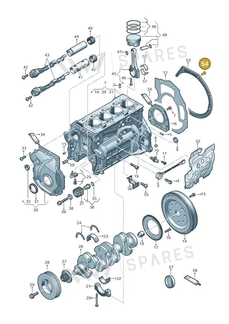 N90903902 — Audi A3 Sportback (2019-2021) diagram 596103014, position 54