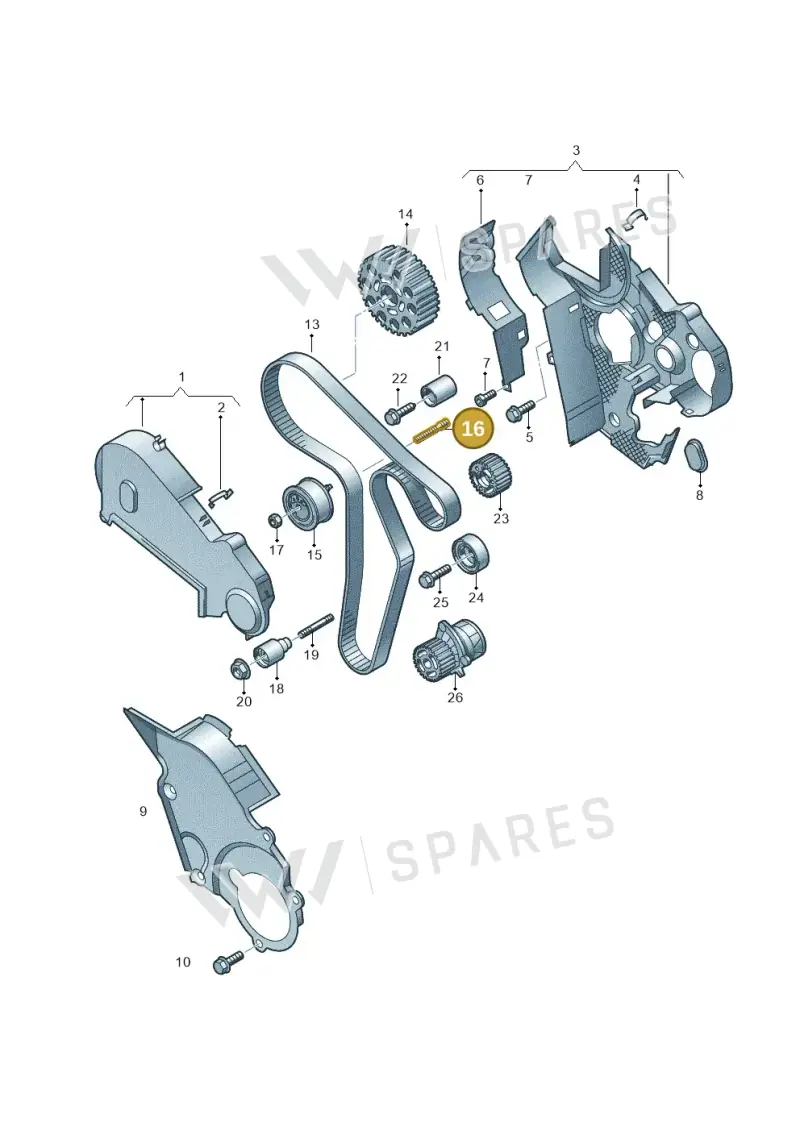 N90905502 — Audi A1 Sportback (2010-2015) diagram 672109750, position 16