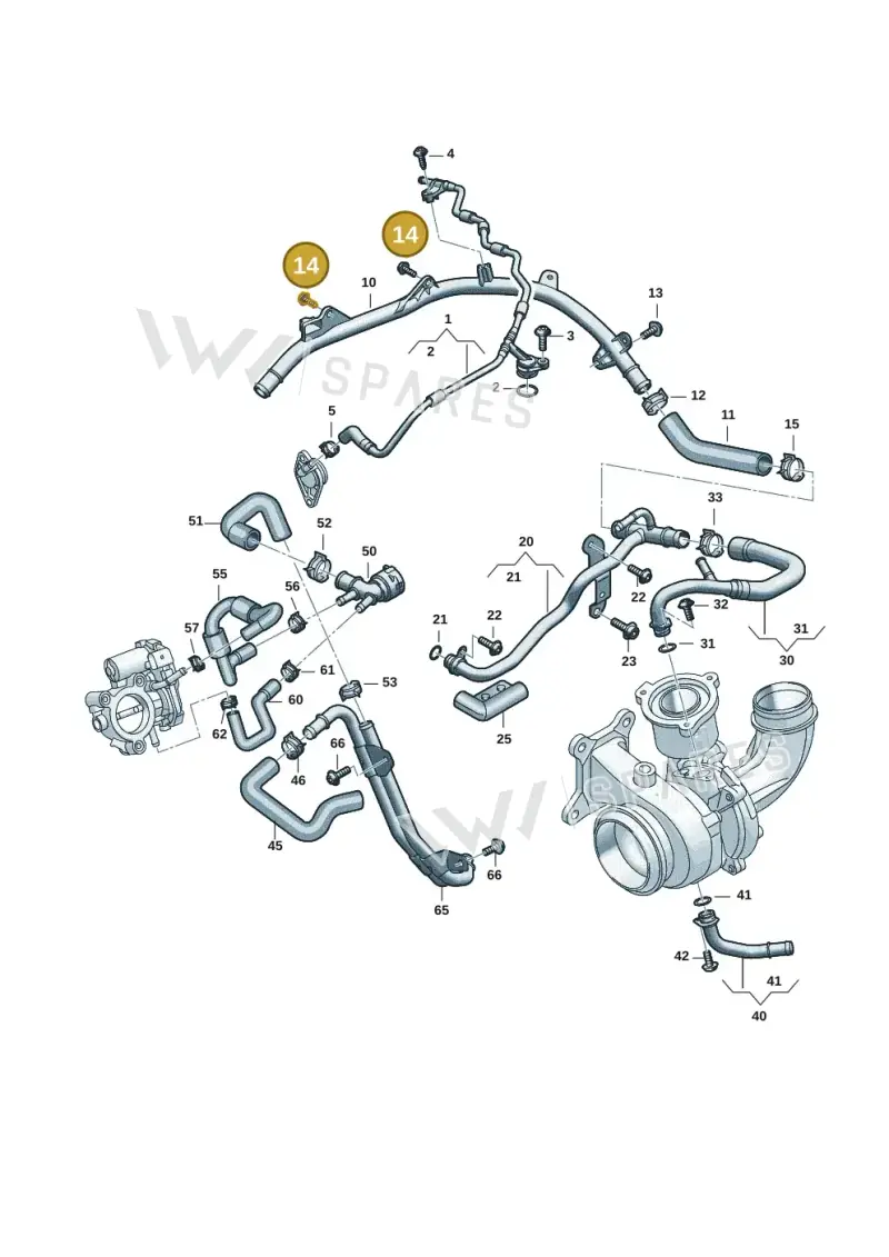 N90905902 — Audi A5 Limo 2.0 (2024-) diagram 06r121005, position 14