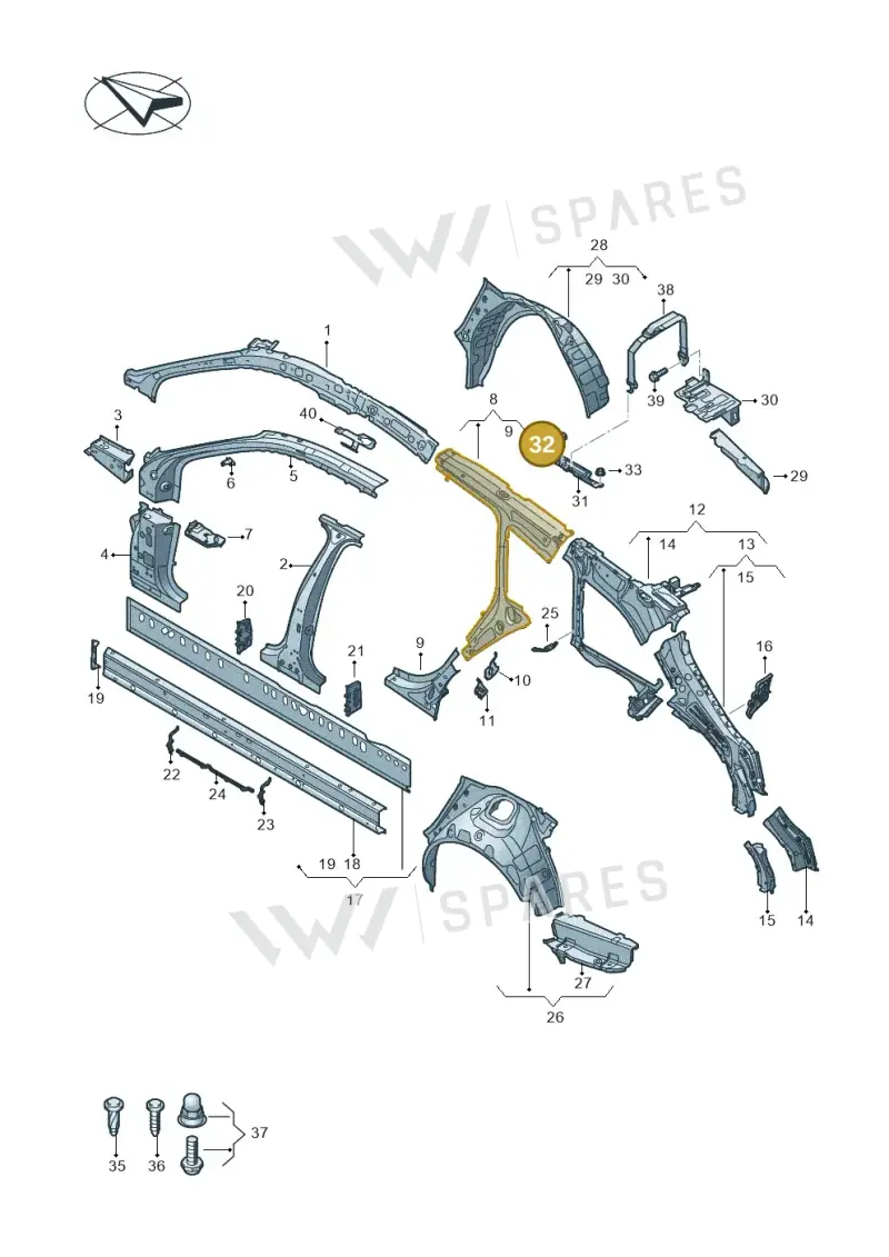 N90921002 — Audi RS6 Avant (2019-) diagram 430809010, position 32