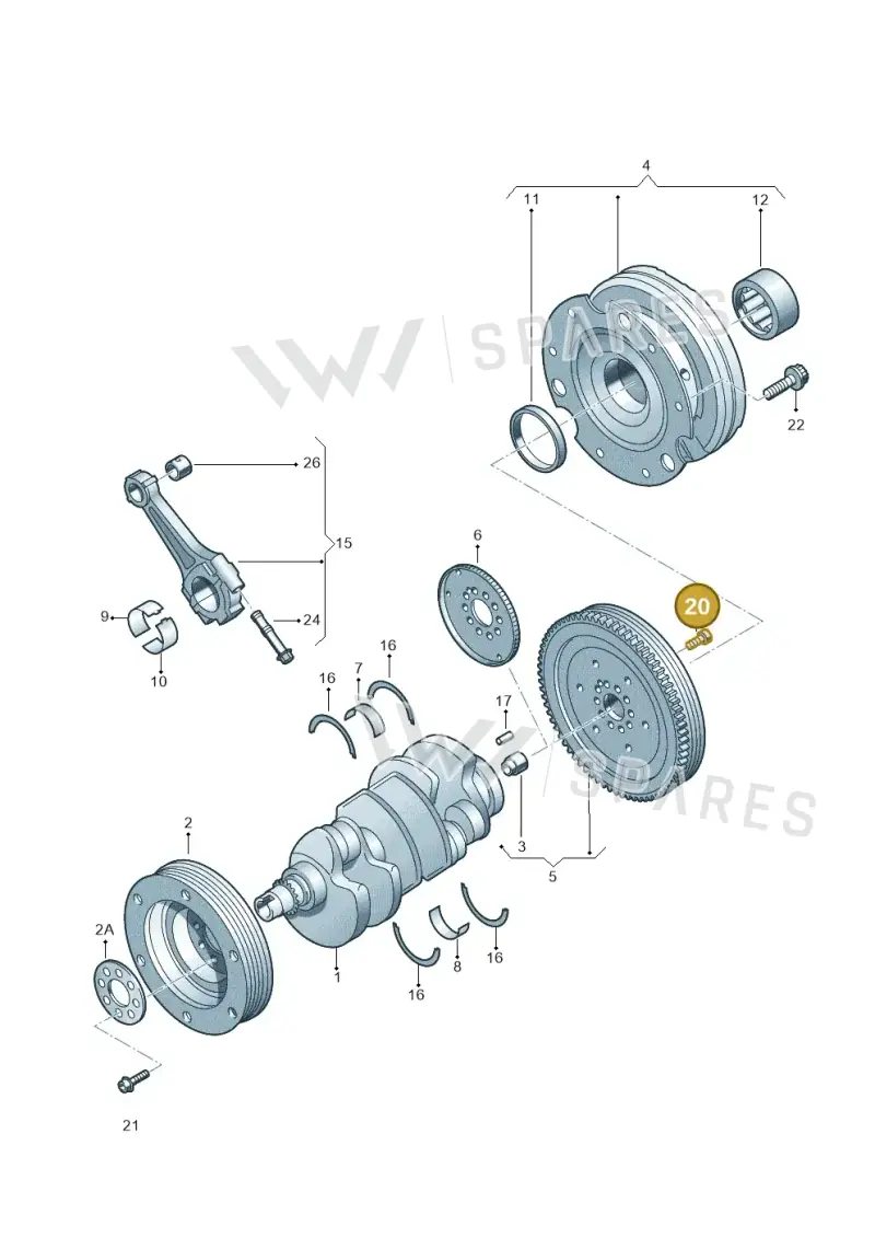 N90929401 — Audi Q7 qu. 3.0 TDI (2015-2019) diagram 620105100, position 20