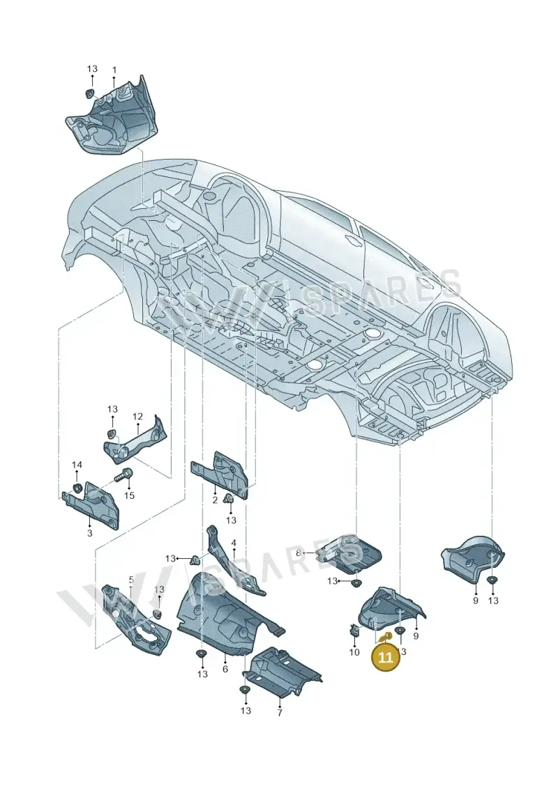 N90931401 — Audi A8L qu. 3.0 TDI (2013-2018) diagram 696825500, position 11